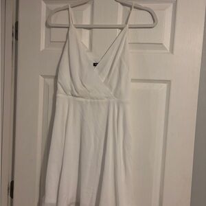 White spaghetti strap dress